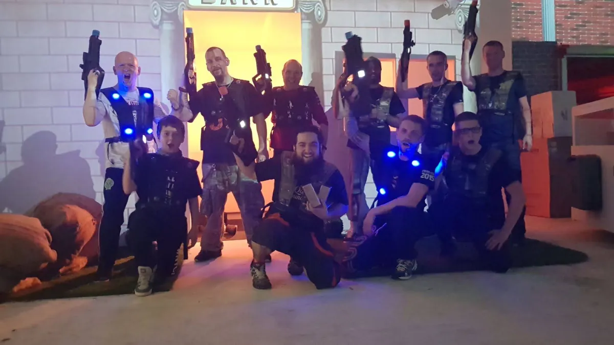 Excited players at LaseRed Etoy